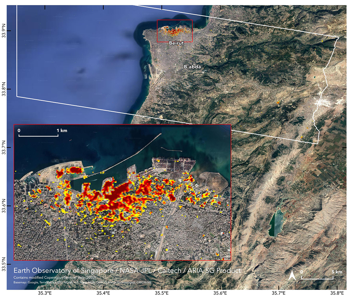Beyrut Patlamasının Uydu Görüntülerine Yansıyan İzleri #4
