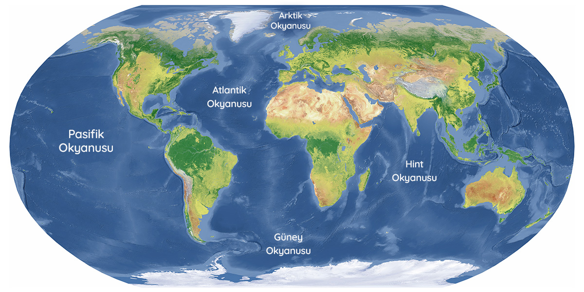 Dünya Okyanus Haritası