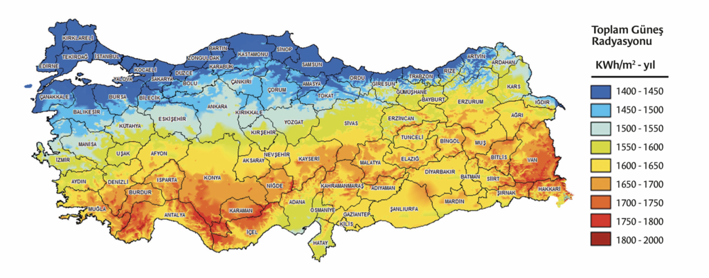 Güneş Enerjisi Potansiyel Atlası