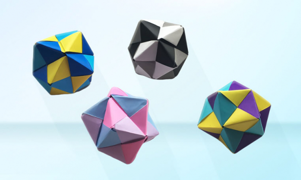 Modüler Origami: 12 Sonobe Birimi ile Yıldız Oktahedron Yapalım